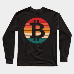 Bitcoin Retro color shades Long Sleeve T-Shirt